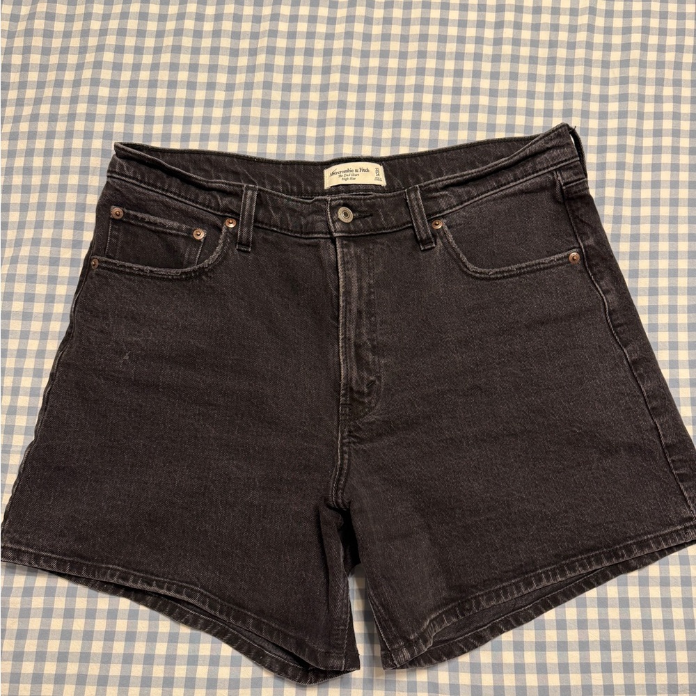 Abercrombie & Fitch Black High-Rise Jean Shorts